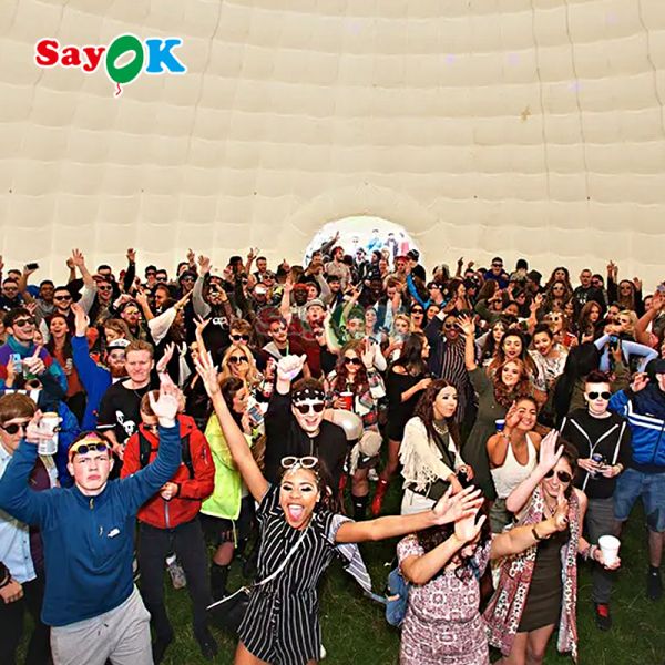 PVC Tarpaulin 12m 40ft Giant Inflatable Igloo Tent Dome For Outdoor Party Event Sports