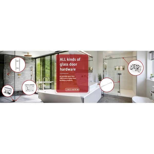 Modern Glass Fittings Tempered Glass Door System Stainless Steel Frameless Shower Sliding Door Hardware