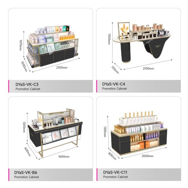 Perfume Display Stand Premium Promotion Cosmetic Display Showcase for Makeup Shop Display Furniture