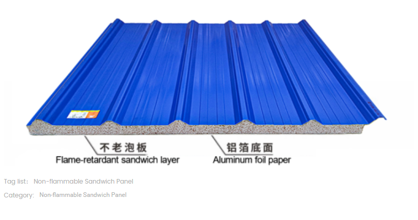 Flame Retardant Insulated Sandwich Panel Non Toxic Fire Resistant Sandwich Panels Waterproof