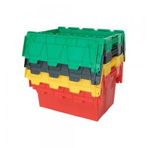 China Stackable Moving Box Plastic Storage Container with Lid Accetable OEM ODM on sale