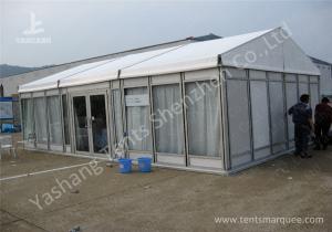 China White Lining Decorated Special Event Tents / Transparent Glass Wall Tents For Outdoor Events wholesale