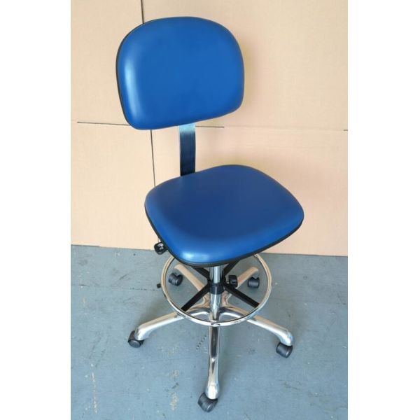 Blue Color ESD Safe Chairs / Static Dissipative Chair With Grounding Chain