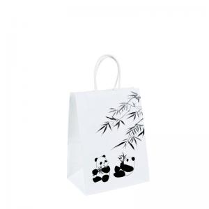 China Eco Friendly Kraft Paper Shopping Bags With Uncoated Lining Paper Twist Rope wholesale