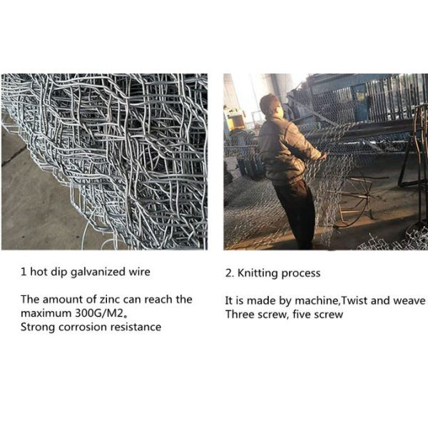 Heavy Galvanized Rock Filled 2x1x1m Weaving Gabion Steel Mesh