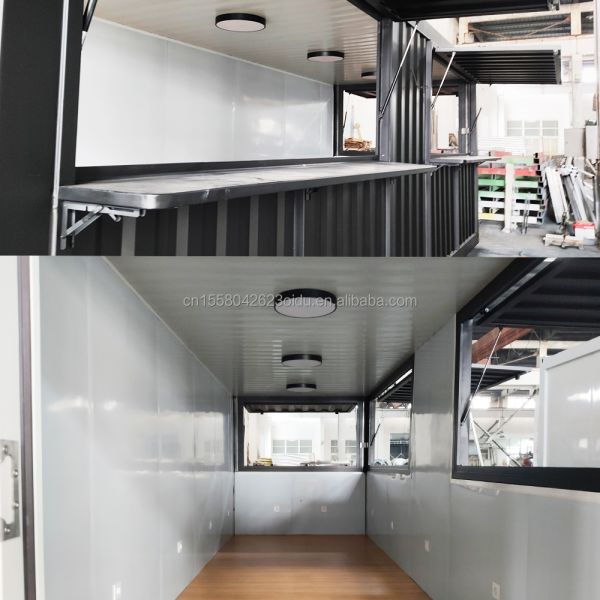 Galvanized Steel Square Tubes Main Structure Container Houses for Whole Assemble 20ft 40ft Prefab Coffee Shop