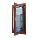 Aluminium Profile Tilt And Turn UPVC Window Mahogany Certificated