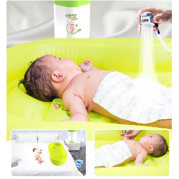 Non Toxic PVC Inflatable Baby Tubs With Smart Water Heater Shower Set