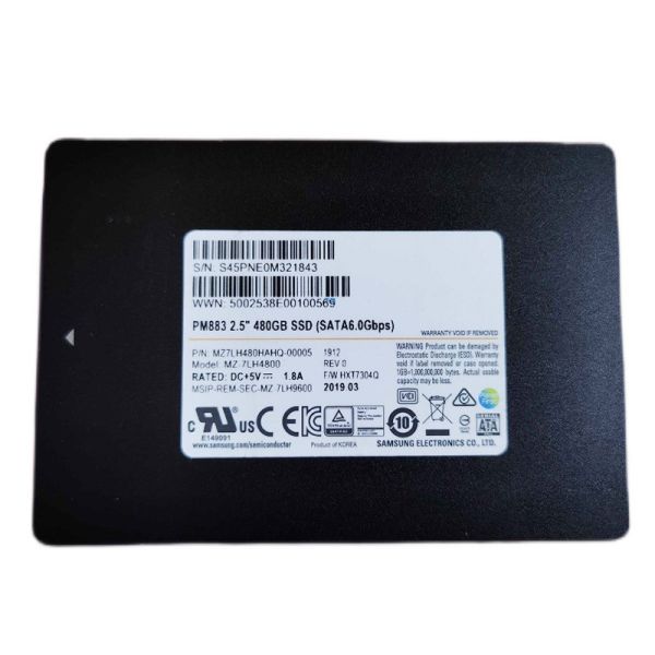 Quality MZ7LH480HAHQ SSD Samsung PM883 480GB Internal Hard Drive SSD for sale