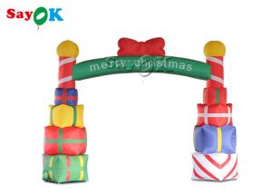 China 5x4m Inflatable Holiday Decorations Gift Box Christmas Arch wholesale