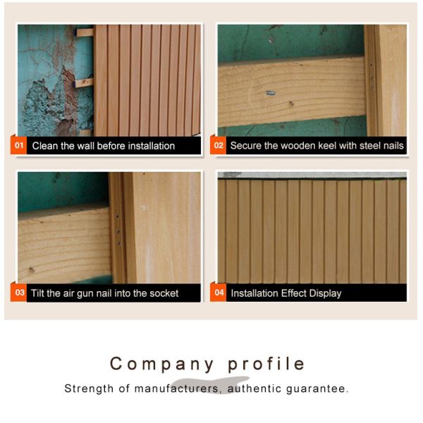 OEM ODM Eco Friendly WPC Wood Panel Fluted Moisture Resistant