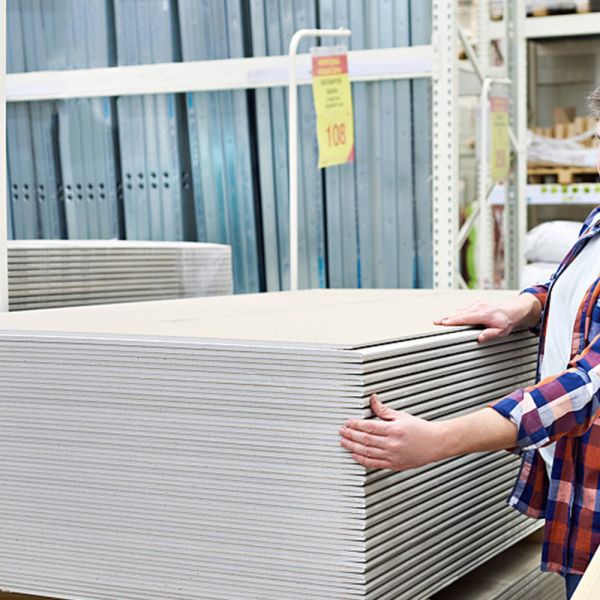 Ivory Color Fiber Decorative Gypsum Board For Internal Wall Partition