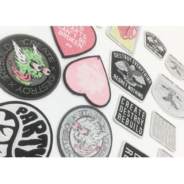 Customized Design Peel And Stick Embroidered Patches Environmental Friendly