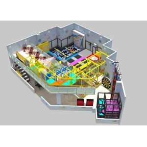 China Indoor Training Trampoline Park Playground Commercial With Ninja Course wholesale