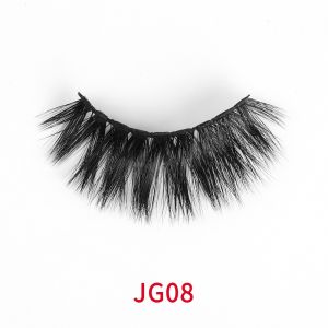 China Reusable False 25mm Natural Silk Lashes With Packaging Box wholesale