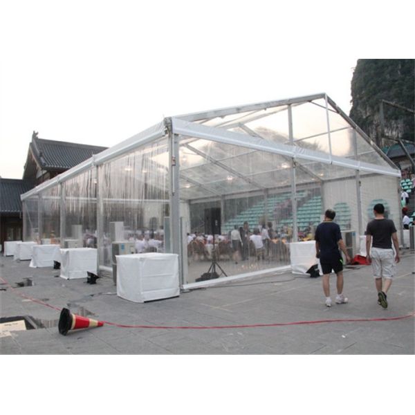 Transparent Aluminum Customized Canopy Tent 10m * 15m With Clear Top / Side