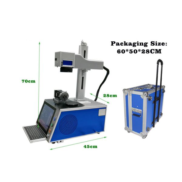 Intelligent 20W Laser Fiber Marking Machine Suitcase Type Single Phase