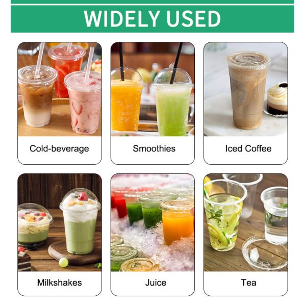 Disposable Customized Cup Lid Plastic Cup Dome Lid PP Clear Coffee Juice Cup Lid