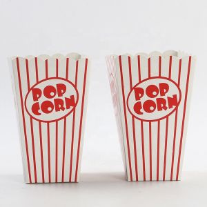 Disposable Personalized Popcorn Bucket , Custom Printed Paper Popcorn Buckets