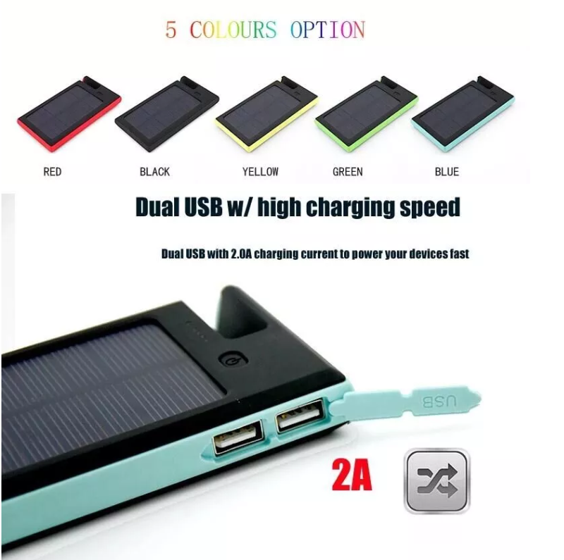 UN38.3 5V2.1A 10000mAh Portable Solar Power Banks