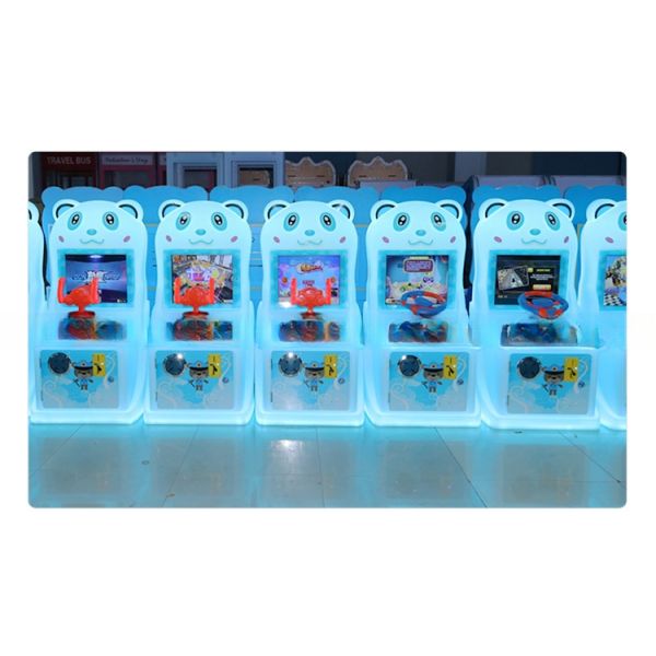 Close-up of game controls and display