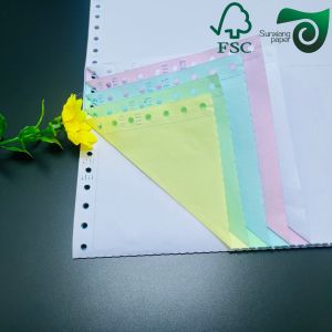 China FSC 50gsm 55gsm FSC Certified Carbonless Copy Paper  NCR Paper 64cm 90cm on sale