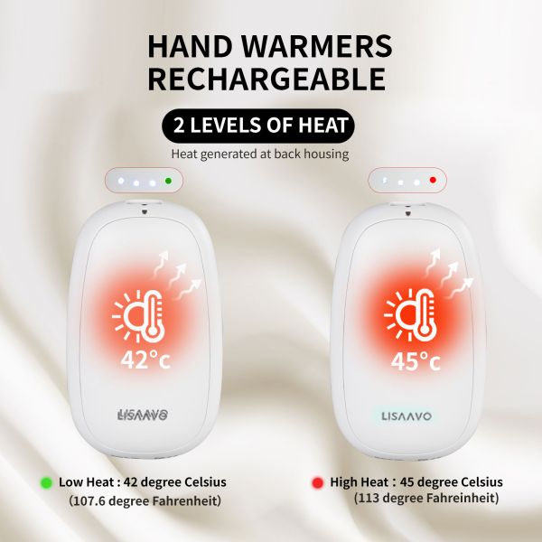 Pink Portable Charger Hand Warmer 5200mah Handwarmer Phone Charger