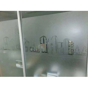Matt White Stained Privacy Window Film Frosted Window Stickers