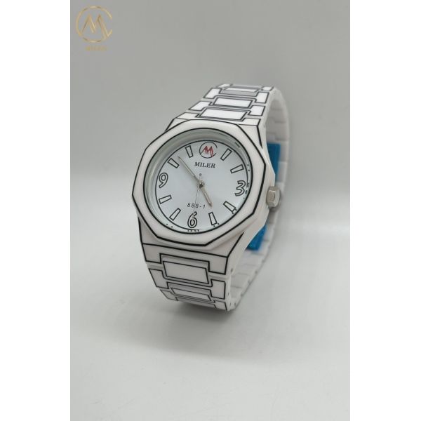 Newest Fashion Custom Logo Quartz Movement Rubber Strap Colourful Cartoon Wrist Watch