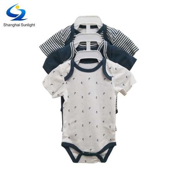 7 Days Sample Order Lead Time Supported Style Short Sleeve Baby Rompers with Button