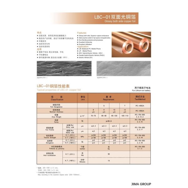 8um Thickness Thin Copper Foil Double Polished 480mm / 600mm Width 76mm ID