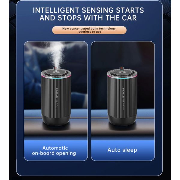 Dark Grey Alloy ABS Electronic Component Car Fragrance Diffuser For Air Freshening