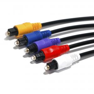 China RCA Cable Optic Digital Audio Cable 5 Color Plastic Connector 1.5m - 5m For DVD CD Player wholesale