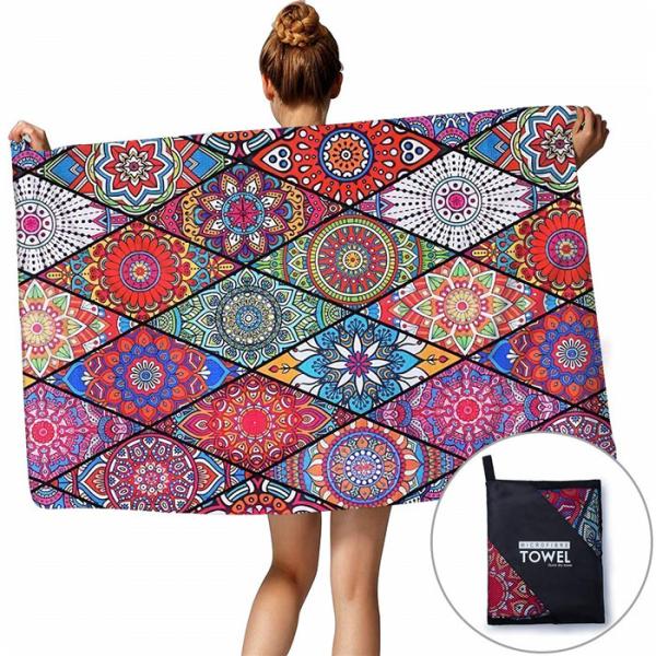 Quality Super Absorbent Quick Dry Microfiber Beach Towel Sports Travel Bath Towel for sale