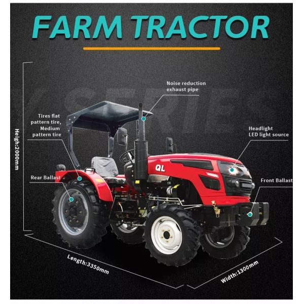 Multifunction Agricolas Agricultural Farm Tractor Small 25 Hp Mini Tractor