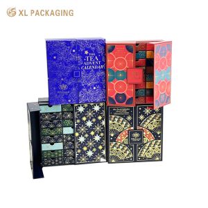 China XL Packaging Custom Luxury Boxes Custom Empty Christmas Advent Calendar Packaging Box Makeup Jewelry Box For Chocolate wholesale