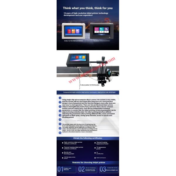 High Definition Resolution Automatic Spray Best Bar Batch Code Inkjet Printer