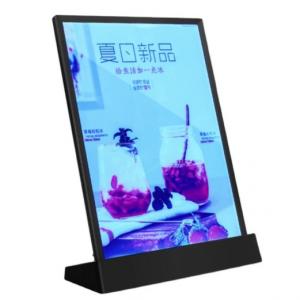China A4 Size LED Menu Stand Countertop Acrylic Holder Display With 7 Colors wholesale