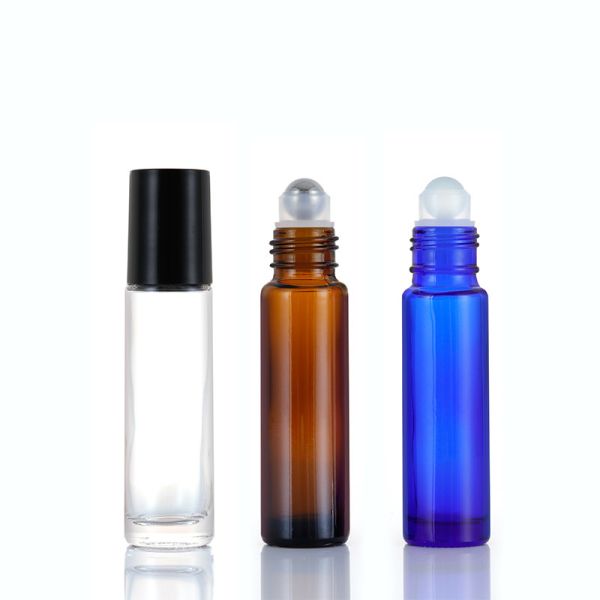 Stock Amber Glass Spray Bottle 10ml 15ml 20ml 30ml 50ml 100ml Round Glass Empty Perfume Bottle Black Cap Cylinder Bottle Perfume