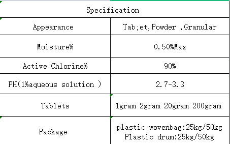White granules TCCA PH :2.7-3.3 at 25oC (1% aqueous solution) 2 Years Shelf Life White Water Purification Chemicals for Clean and Safe Water Treatment