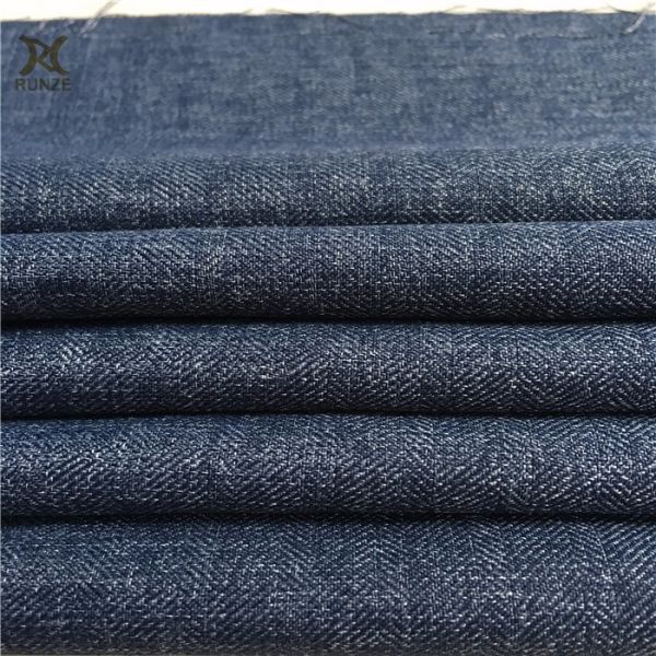 250D Polyester Woven Herringbone Fishbone Tweed Cloth Fabric With Fashion Style