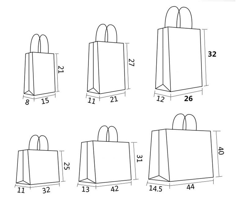 Recyclable Kraft Art Paper Bag With Custom Logo For Supermarket Use In Food Clothing Promotional Take-Away Shopping