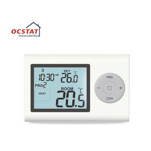 Large LCD Display wireless boiler thermostat Programmable , RF Heating Room