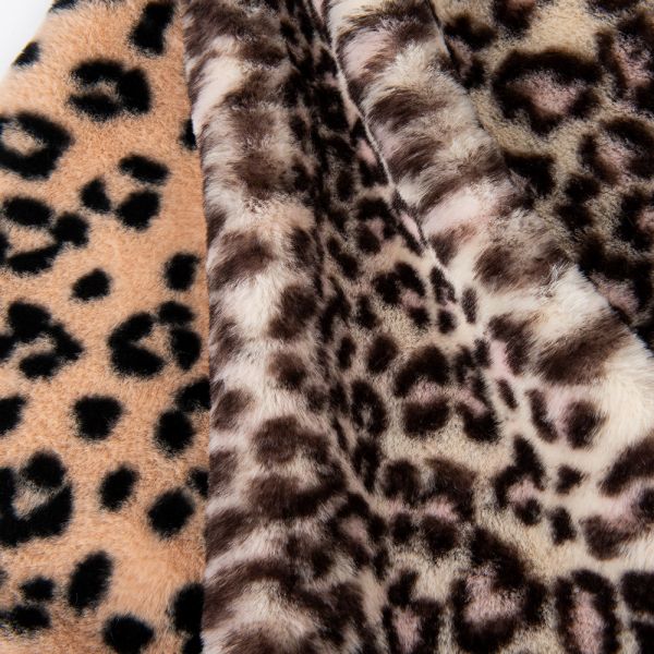 100% Polyester Customized Printed Faux Rabbit Fur Fabric For Garment Home Textiles