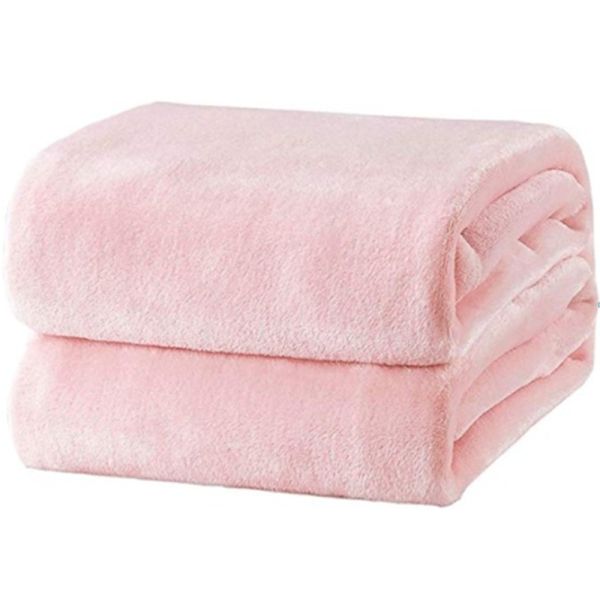 Customized Size Popular Soft Polyester Throw Blanket Coral Fleece Blankets For Travel