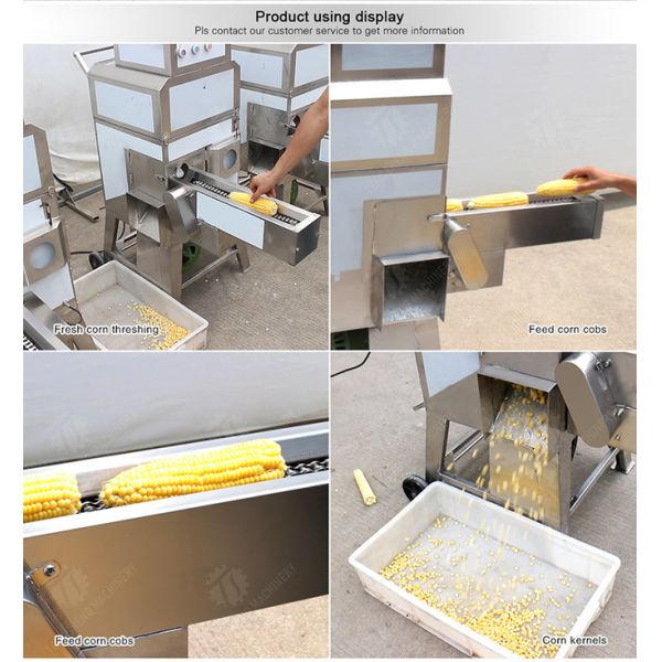 Industrial Stainless Steel Corn Sheller Equipment , Automatic Sweet Corn Seed Removing Machine