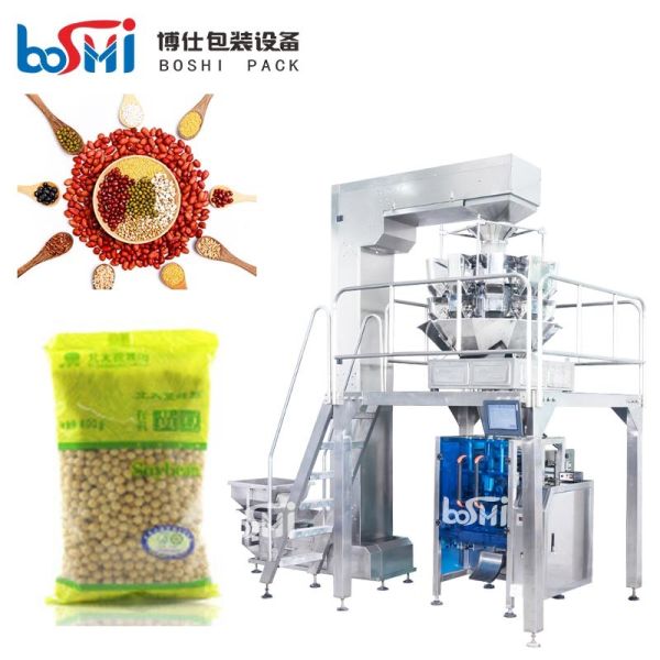 Quality PLC Control Granule Packing Machine , Vegetable Seed Lentils Packaging Machine for sale