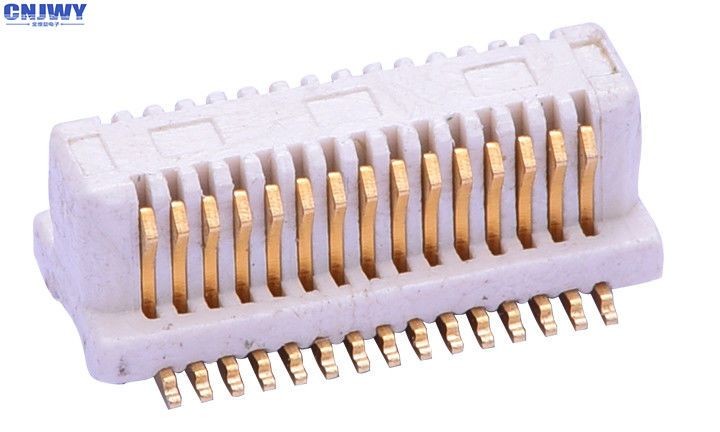 China Vertical 30PIN PCB Board To Board Connector Pedestal Beige Phosphor Bronze Material wholesale