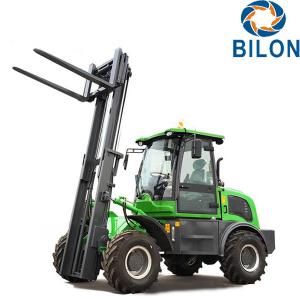 China Off Road Diesel Forklift Truck 3 Ton Rated Loading Capacity With Four Wheel Drive wholesale