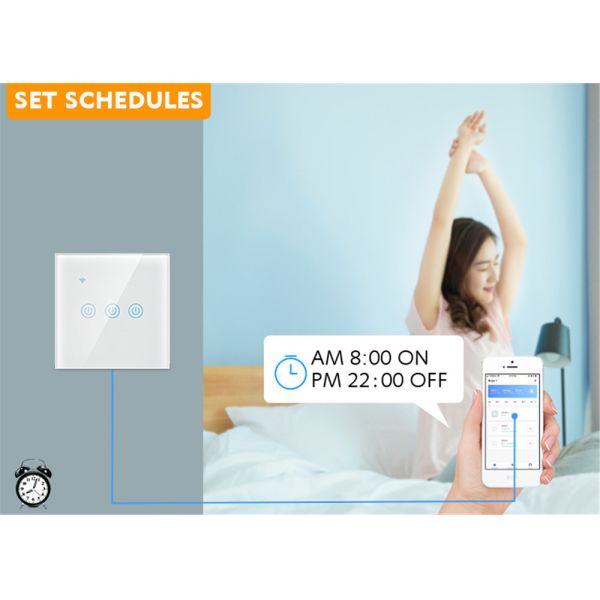 Voice Control Wifi Smart Light Touch Switch Wireless AC 100V-240V App Support
